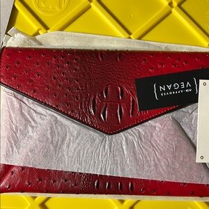Vegan Red Clutch Bag